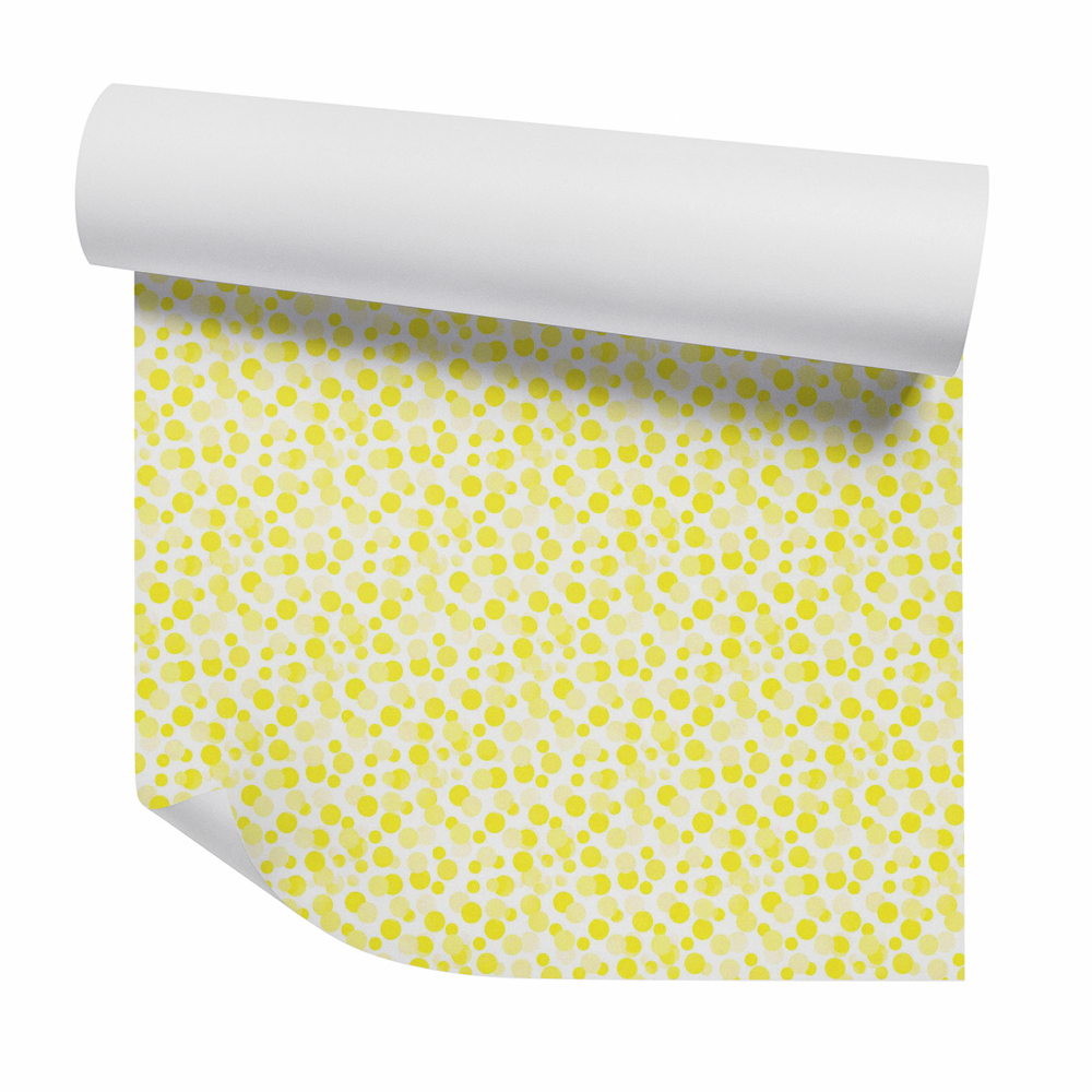 Papier peint Bulles jaunes motif dense