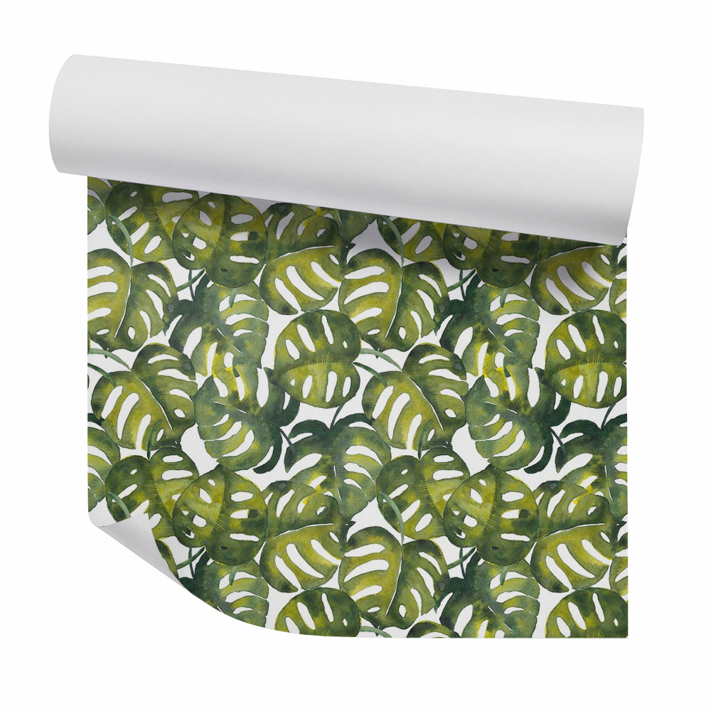 Papier peint Monstera fond blanc