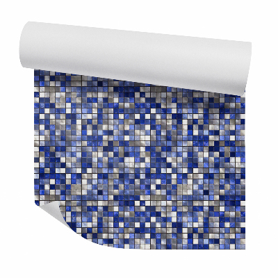 Papier peint Carreaux bleus abstraits