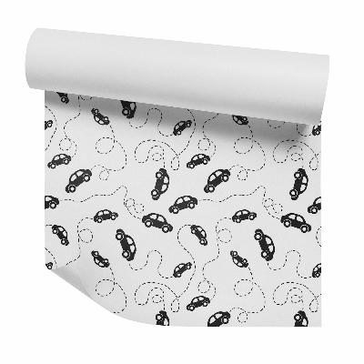 Papier peint Voiture perdue noir et blanc