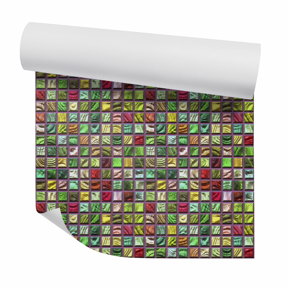 Papier peint Abstraction décorative multicolore