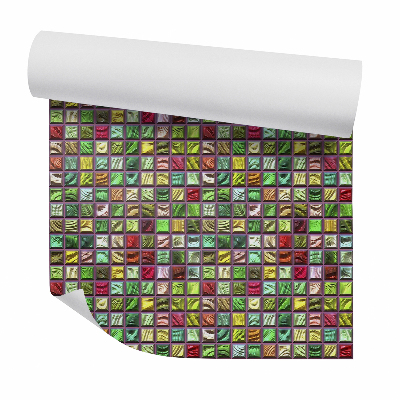 Papier peint Abstraction décorative multicolore