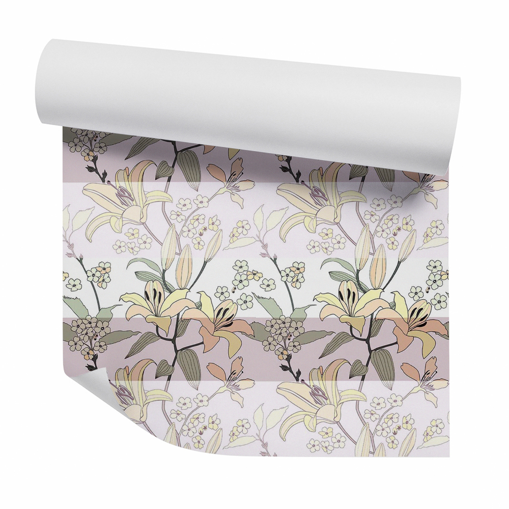 Papier peint Tulipes chinoises décoratives