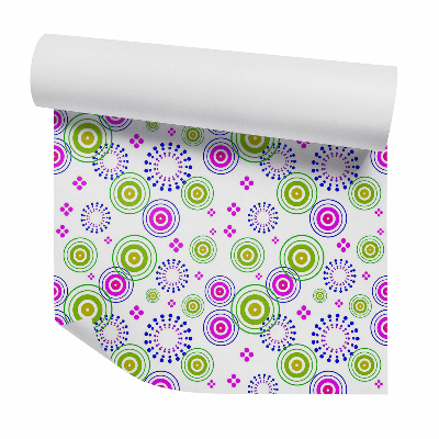 Papier peint Abstraction colorée de points et de cercles