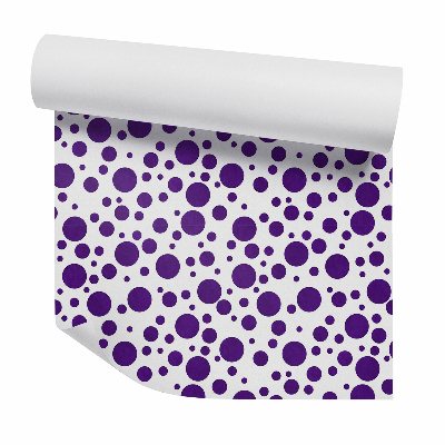 Papier peint Gros pois violets