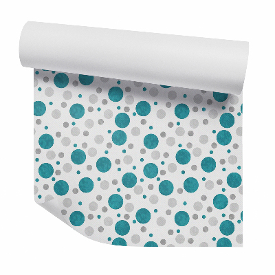 Papier peint Tissu à pois gris marine