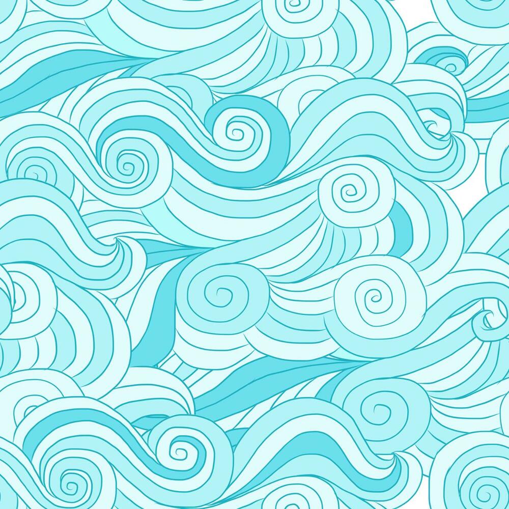 Papier peint Vagues bleues de l'océan