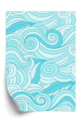Papier peint Vagues bleues de l'océan
