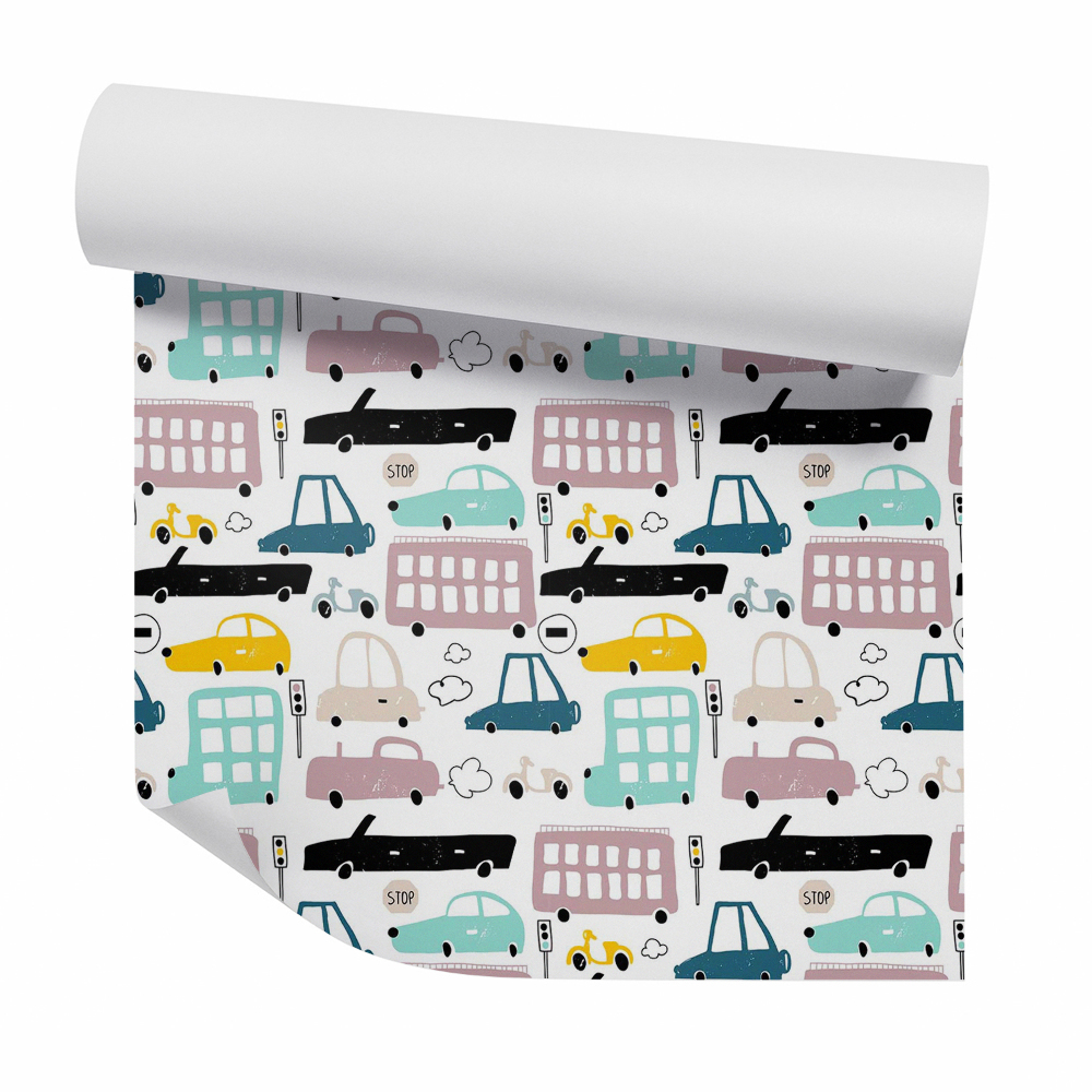 Papier peint Voitures colorées sur la route