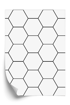 Papier peint Motif géométrique moderne hexagones