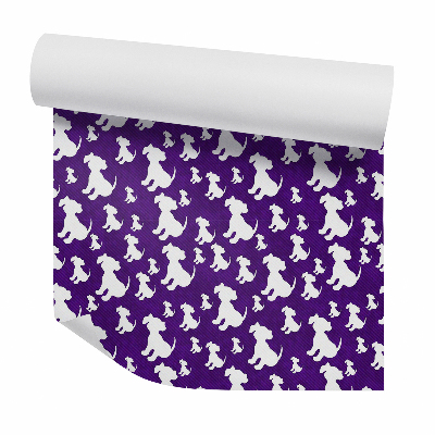 Papier peint Reflet d'un chien sur fond violet
