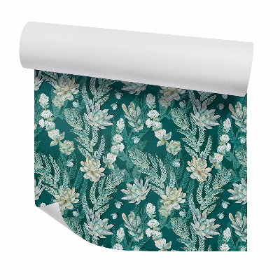 Papier peint Fleurs tropicales pastel