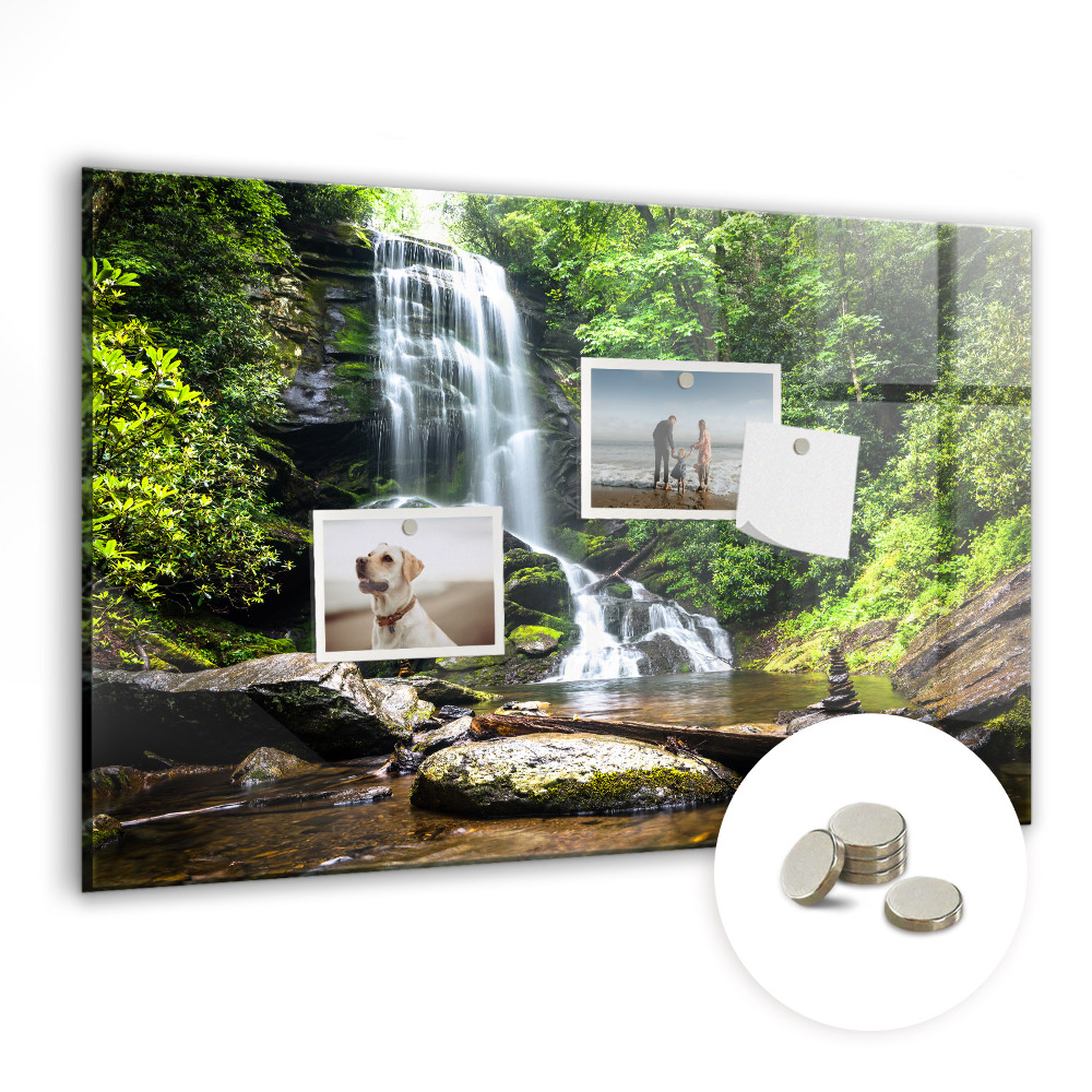 Tableau magnétique effaçable Cascade dans la forêt