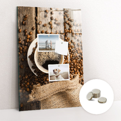 Tableau aimanté grains de café