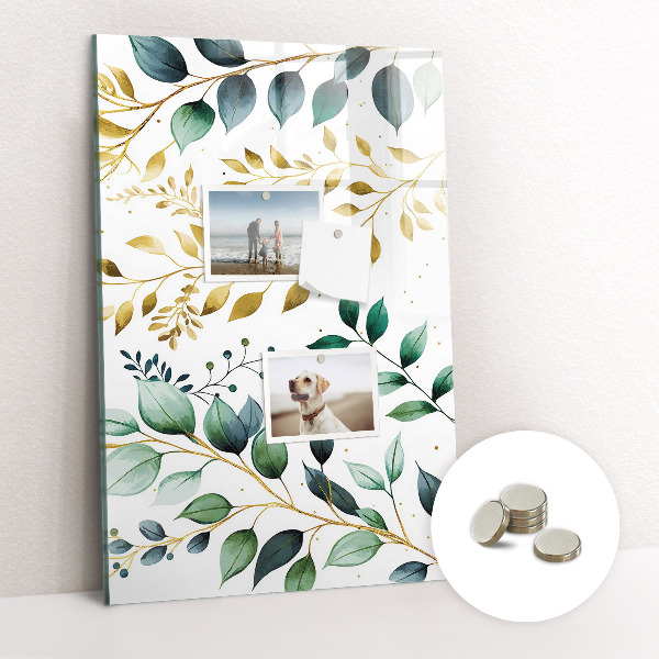 Tableau magnétique mural Feuilles délicates