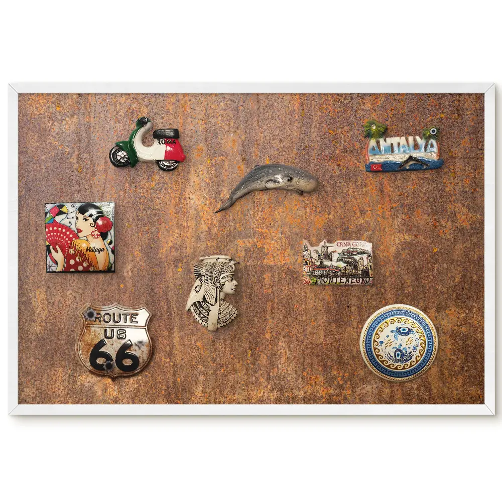 Tableau magnétique avec texture riche dans des tons de brun