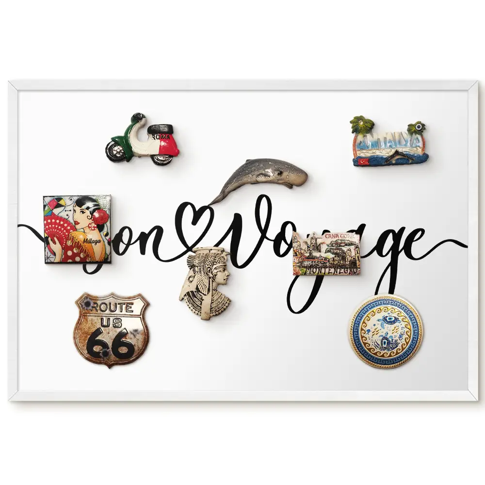 Tableau magnétique décoratif avec cadre et inscription élégante avec un cœur