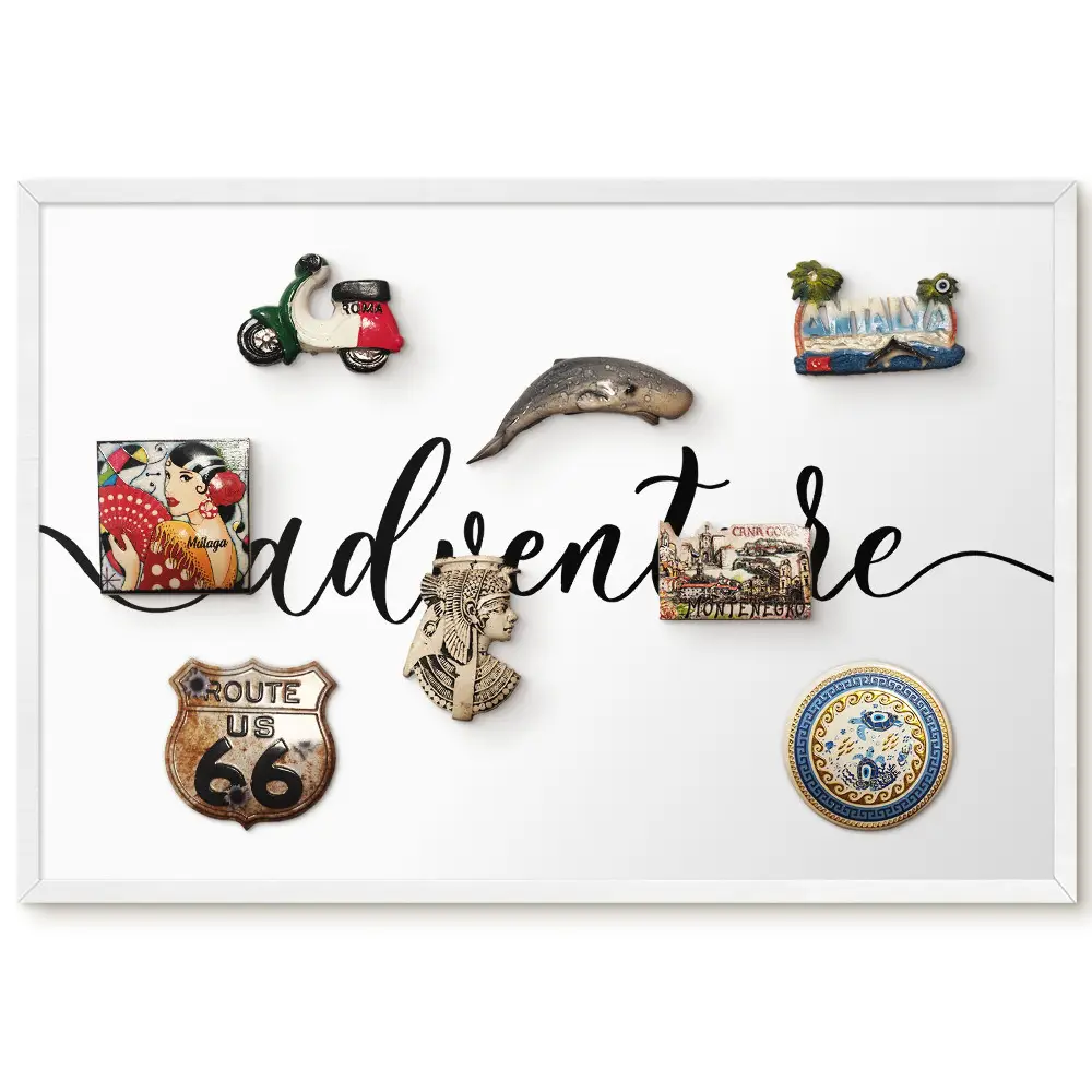 Tableau magnétique décoratif avec cadre et lettrage calligraphique