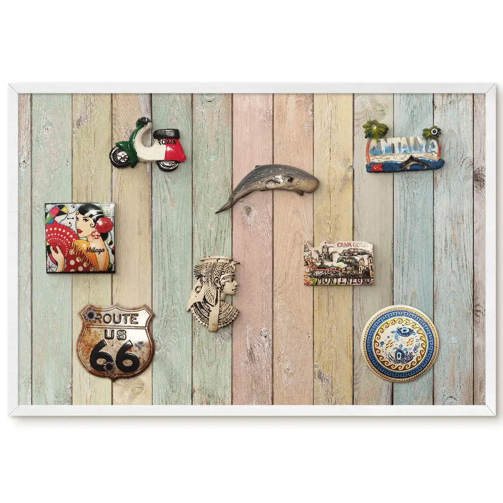 Tableau magnétique pour aimants dans des tons pastel variés
