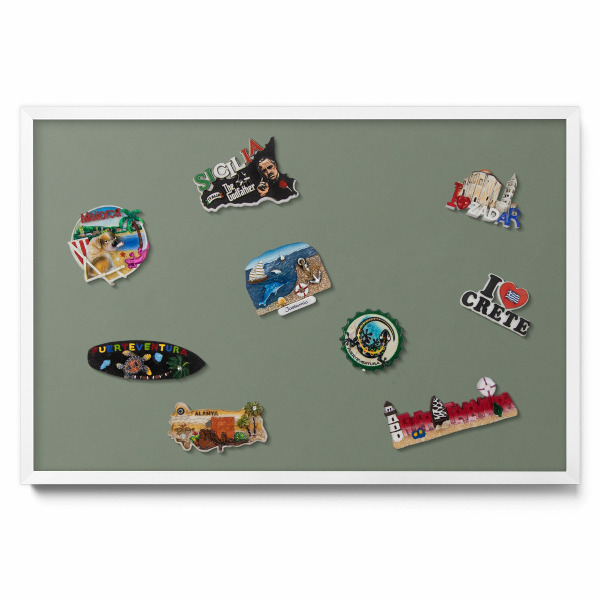 Tableau aimanté pour magnets Couleur olive