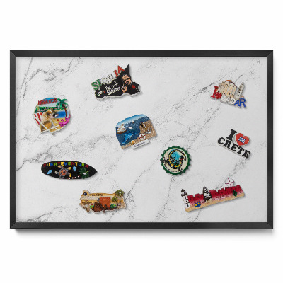 Tableau aimanté Marbre clair délicat