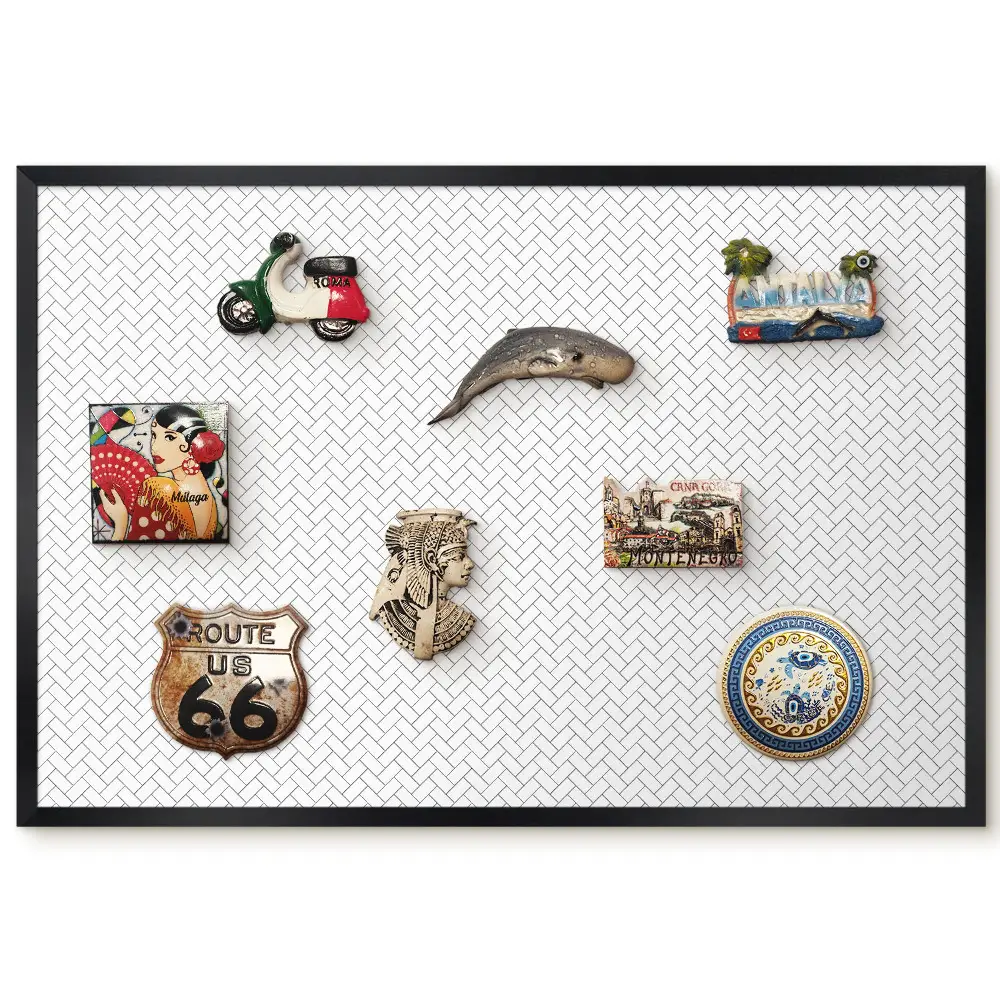 Tableau magnétique pour aimants motif chevrons minimaliste