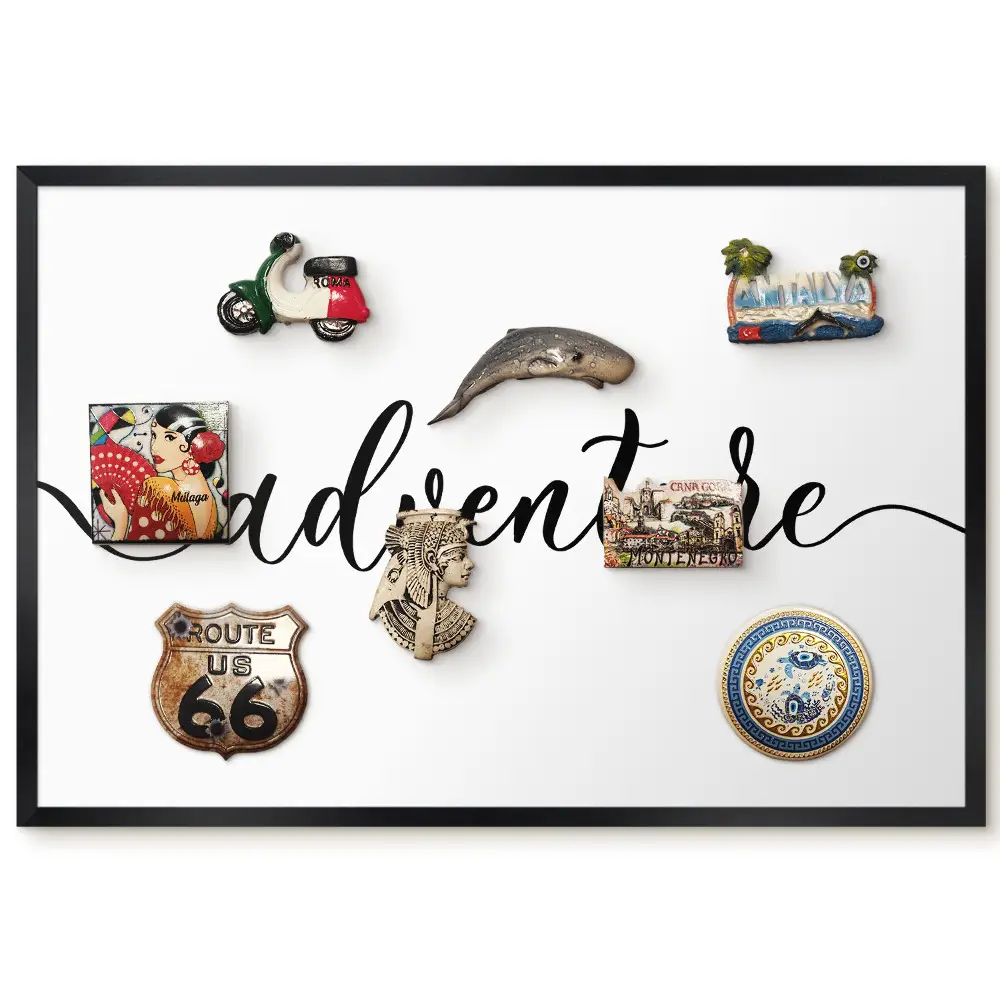 Tableau magnétique pour aimants avec lettrage calligraphique
