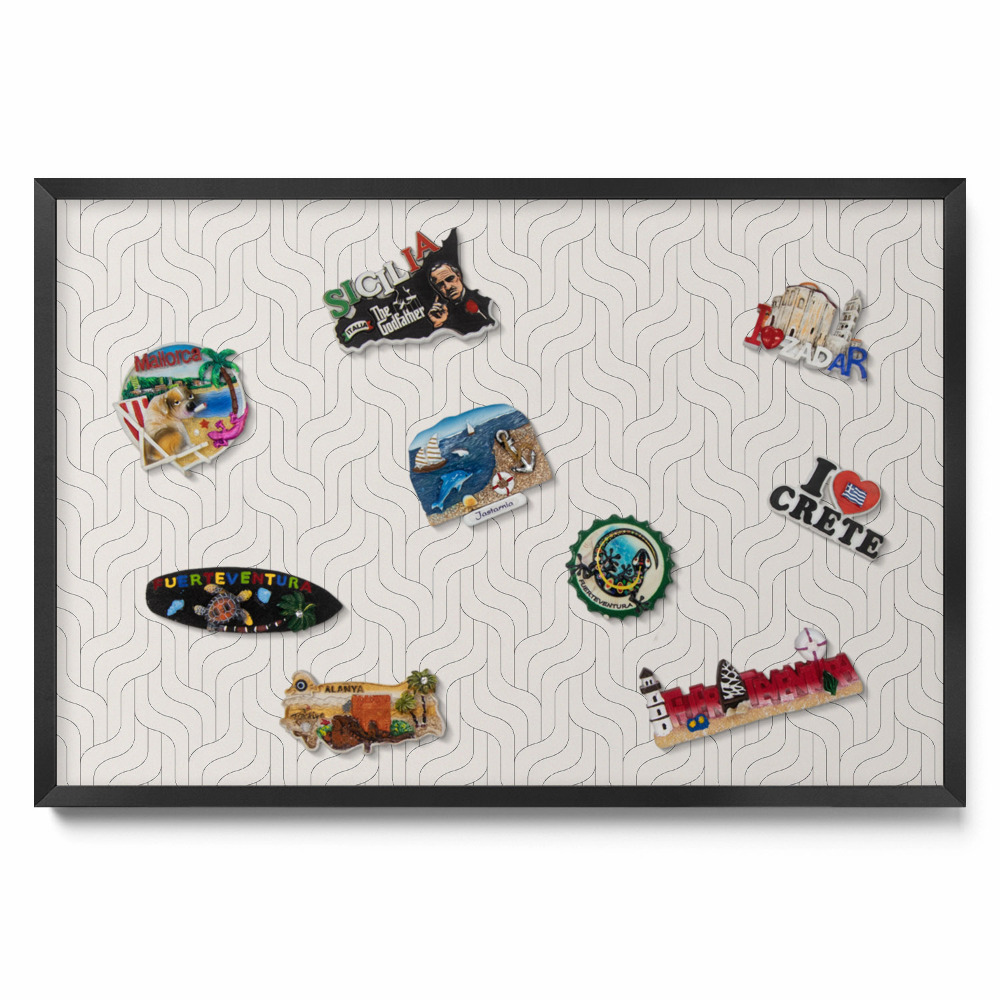 Tableau aimanté pour magnets Motif linéaire régulier