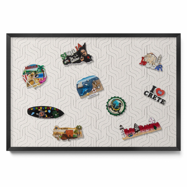 Tableau aimanté pour magnets Motif linéaire régulier