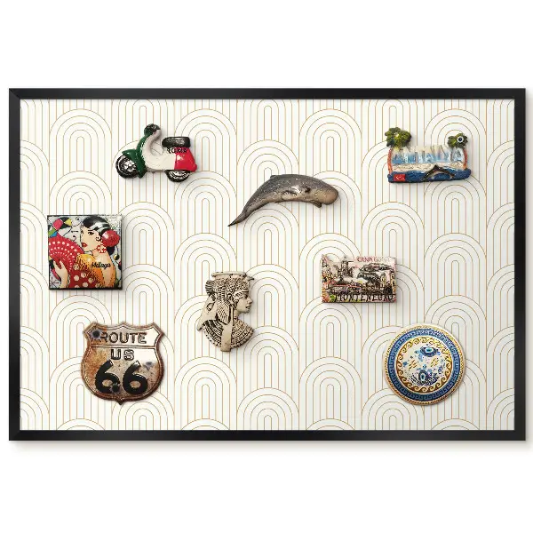 Tableau magnétique décoratif avec cadre motif arche élégant