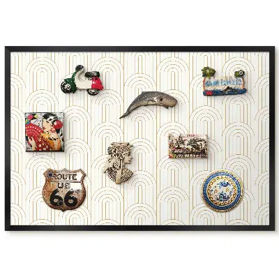 Tableau magnétique décoratif avec cadre motif arche élégant