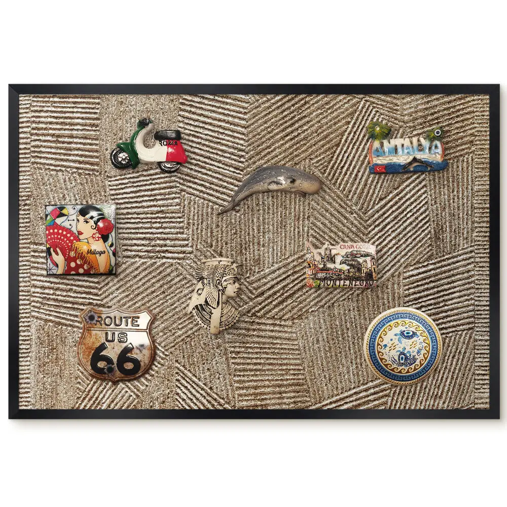 Tableau magnétique motifs géométriques aux couleurs douces