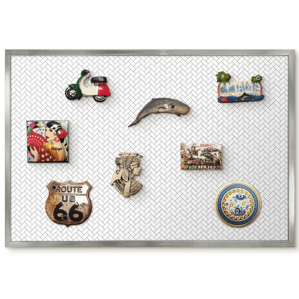 Panneau pour aimants souvenirs avec motif à chevrons minimaliste