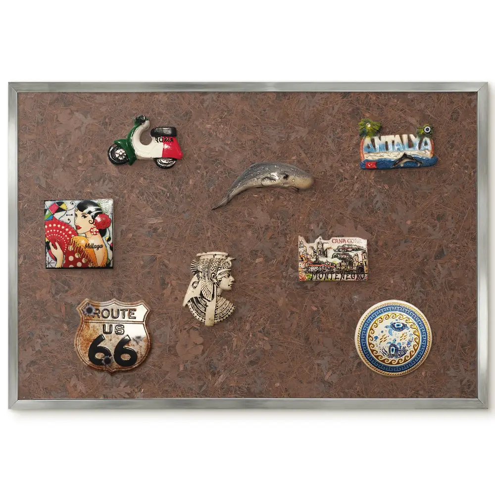 Panneau pour aimants souvenirs avec motif naturel de feuilles brunes
