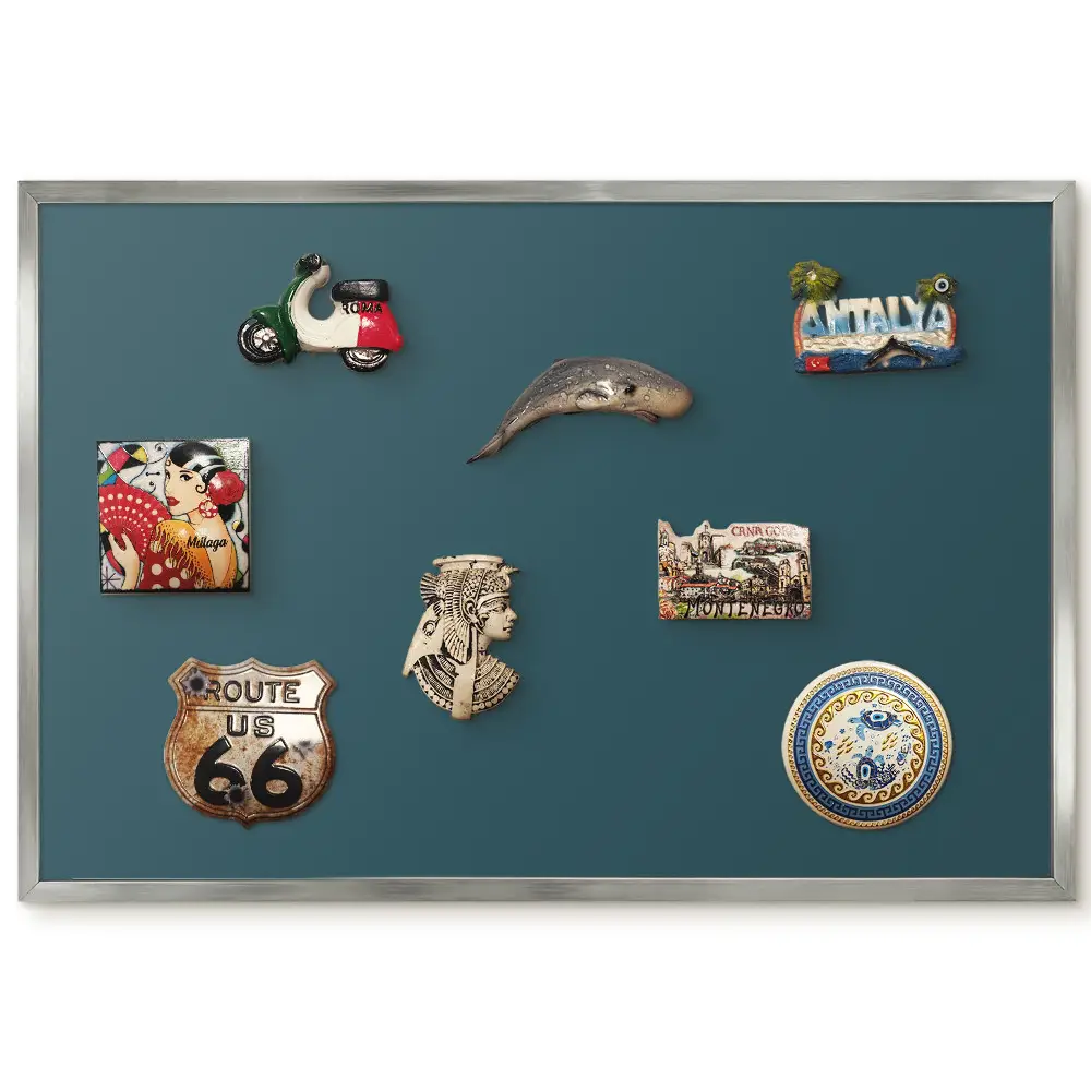 Panneau pour aimants souvenirs design élégance moderne turquoise