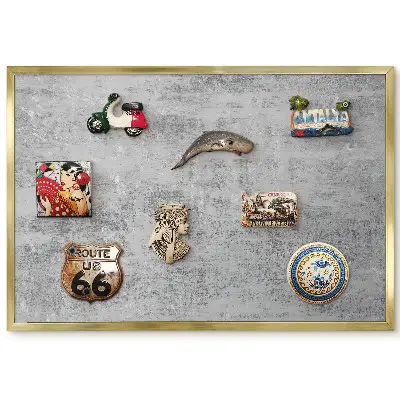 Panneau pour aimants souvenirs avec texture grise à motif délicat