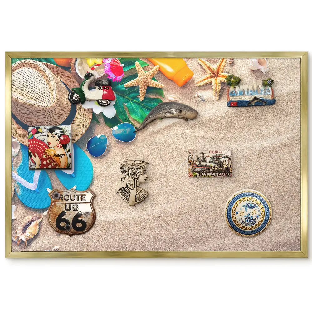 Panneau décoratif pour aimants souvenirs thème plage d'été