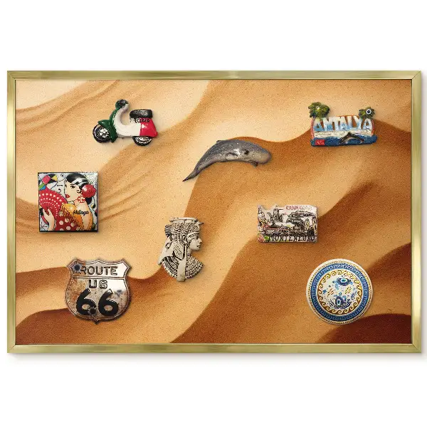 Tableau magnétique encadré Des formes organiques empreintes de paix