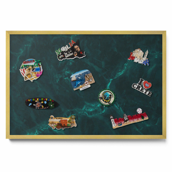 Tableau aimanté Marbre vert bouteille