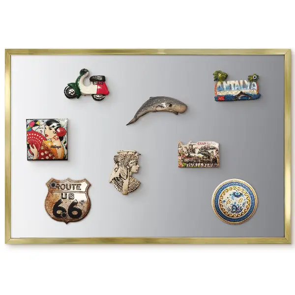 Tableau magnétique encadré motif dégradé de gris pour intérieur moderne
