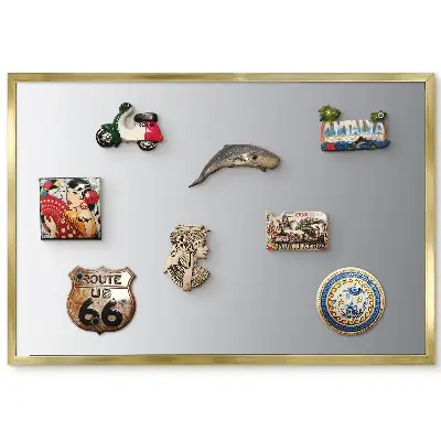 Tableau magnétique encadré motif dégradé de gris pour intérieur moderne