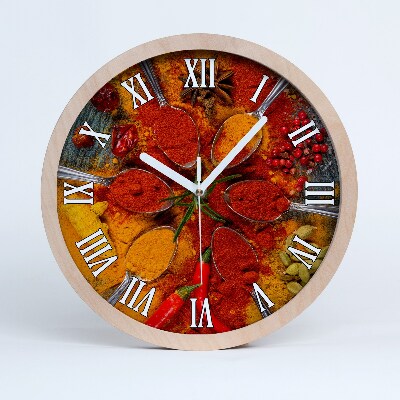 Horloge en bois Épices