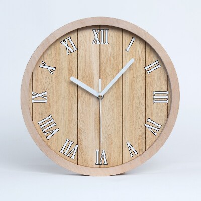 Horloge murale bois design Fond en bois