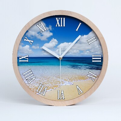 Horloge murale bois Mer calme