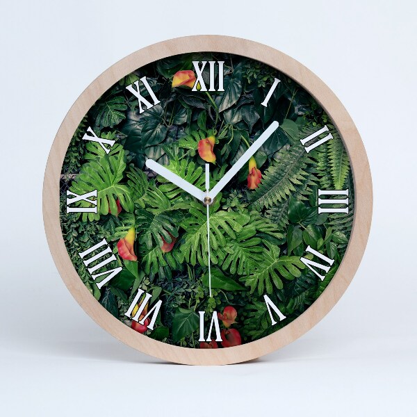 Horloge en bois à décorer Jungle exotique