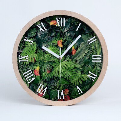 Horloge en bois à décorer Jungle exotique