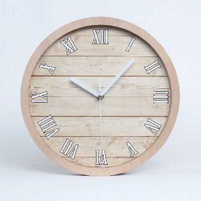 Horloge murale décorative bois Fond en bois