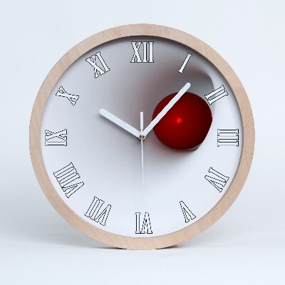 Horloge murale décorative bois Boule abstraite