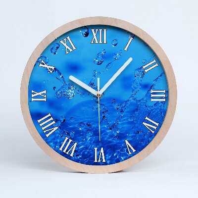 Horloge bois originale Gouttes d'eau