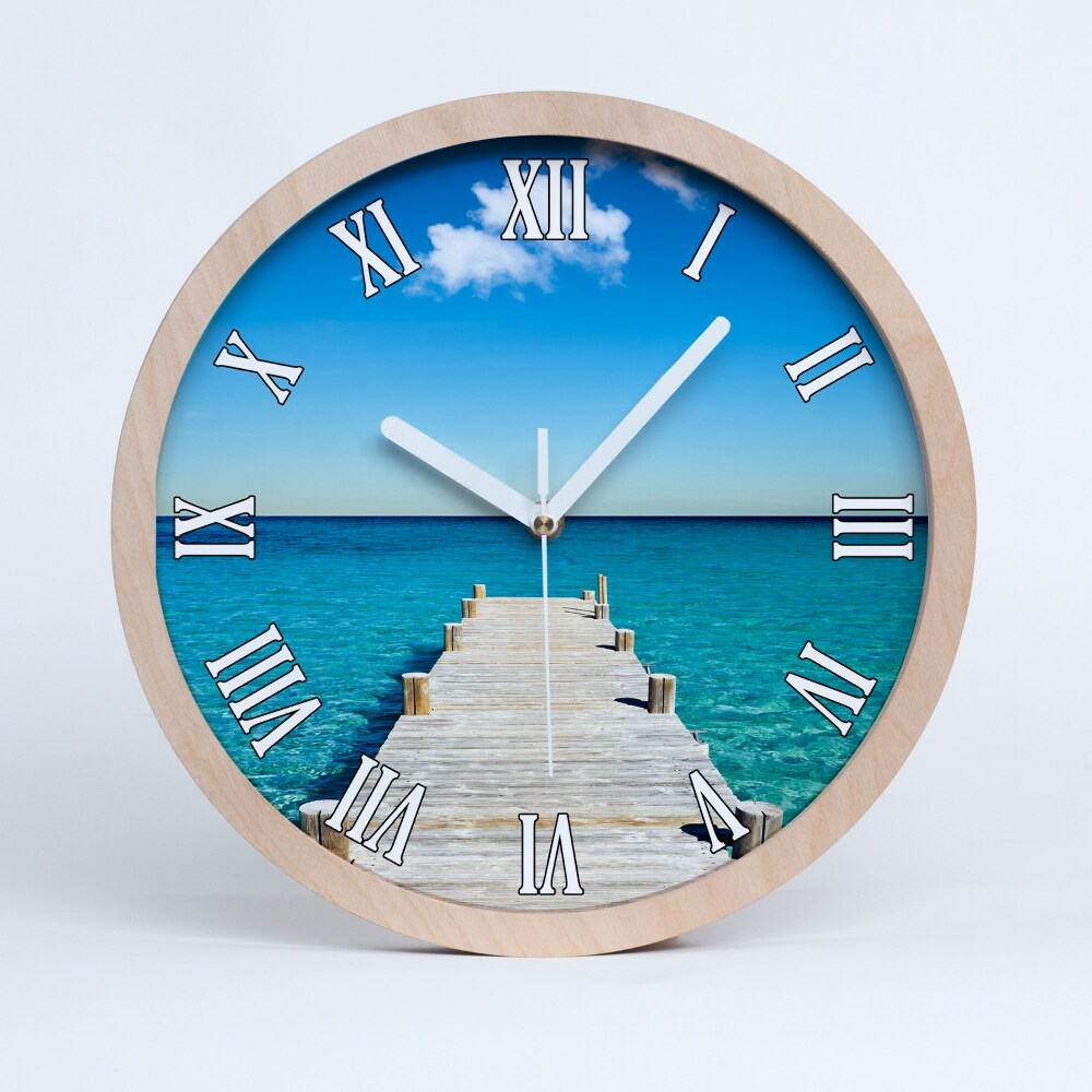 Horloge bois originale Jetée en bois